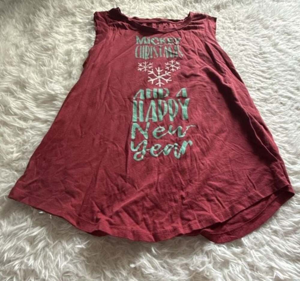 Disney Parks Authentic Mickey Christmas And A Happy New Year Women's Sleeveless